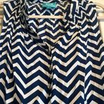 Escapada Escapade | Navy & White Chevron Tank Top Blouse Size Large Photo 1