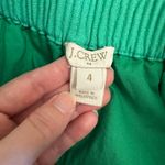 J.Crew Women’s 4 Linen Cotton Smocked Waist Mini Skirt Green Ruffle Hem Lined Photo 1