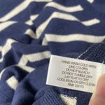 Lisa Todd Cotton Blue White Striped Neon Sleeve Sweater Size Large Photo 6