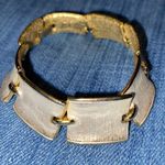 Gold Plated Flat Rectangular Link Bracelet Gold Photo 6