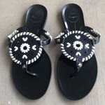Jack Rogers  Georgica Jelly Sandals Black White Photo 3