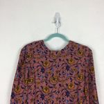 For Love & Lemons  Mini Dress Small Pink Floral Open Back Long Sleeve Boho Photo 3