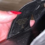 Nine & Co. black leather cork wedges Photo 9