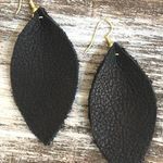 Black Leather Earrings Photo 0