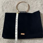 Carolina Herrera Good Girl Black Velvet Bag with Gold Hoop Handle Photo 6