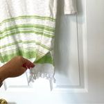 J.Jill linen white green fringe top coverup S Photo 5