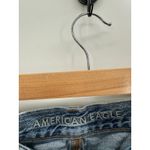 American Eagle  Medium Wash Distressed Holey Mom Jeans Women Size 2 100% Cotton‎ Photo 6