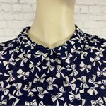 Vintage 80s Rockabilly Bow Print Peplum Ankle Length Dress XS/S Photo 2