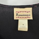 Renaissance Black Art to Wear Scoop Neck Short Sleeve Stretch Top Size Medium Photo 2