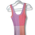 Lulus NWOT Radiant Personality Pink Color Block Ribbed Knit Sweater Midi Dress Size XXS Photo 4
