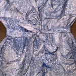 Badgley Mischka American Glamour Raincoat/Trenchcoat – Elegant Blue & Gray Photo 6