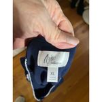 Aria Collection Navy Blue Smocked Neck Button Front Nightgown XL Photo 3