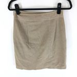 St. John  Suede Mini Pencil Skirt Lined Beige 2 Photo 1