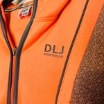 DLJ Sportswear Fluorescent Orange Zip Up Hooded Two Pocket Track Jacket Size L Size L Photo 7