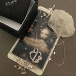 “I Love You Mom” Sterling Silver CZ Infinity Heart Necklace Photo 1