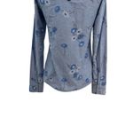 One Teaspoon Wild Saloon Chambray Shirt Top Button Down Floral Blue Size XS Photo 10