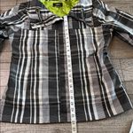 Luii Woman Black/White/Gray 3/4 Sleeve Jacket/Rain Coat with pockets. Black Size M Photo 3