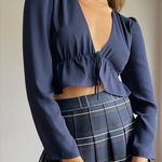 Aritzia  Sunday Best Cropped Tie Front Kimberly Blouse Photo 1