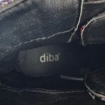 Diba Tapestry Floral Ankle Boots Black Block Heel Lug Sole Women's Size 7 Boho Photo 3