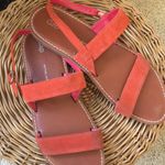 Gap 🍊 cute orange/pink leather suede sandals Photo 2