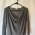 Twenty One 21 Gray Scoop Neck 3/4 sleeve long  Blouse Photo 2