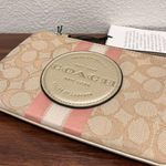 Coach Dempsey Large Corner Zip Wristlet In Signature Jacquard With Stripe And Pa Photo 2