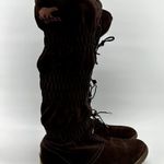 Sorel  Firenzy Snow Boots Water Resistant Suede Wool Lined Knee High Brown 7.5 Photo 2
