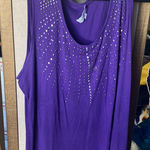 Joseph A FINAL MARKDOWN  Purple Embellished Tank Top xl Photo 0