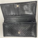 Gucci  Black Calf Leather Diamante Long Bifold Wallet - Preowned Photo 6