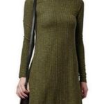 Topshop  Green Sweater Dress Knit Mini Long Sleeve M 8 Photo 1