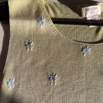 Brooks Brothers Brooks 346 100% Silk Floral Embroidered Tank Top Sweater Vest Photo 2