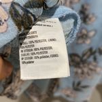 American Eagle Light Blue Floral Paisley Print Semi Sheer Babydoll Blouse Size M Photo 2