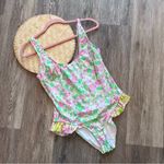 ASOS  floral‎ scoop neck frilly one piece swimsuit NEW Photo 2