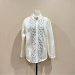 Alfred Dunner Cream Fair Isle Fleece Full Zip Jacket Large Photo 2