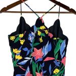 J.Crew Sleeveless Tropical Floral Scalloped Cami Adjustable Straps Top 4 Black Photo 5