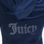 Juicy Couture 🔥 Bling OG Velour Iconic Tracksuit Hoodie Pants Atlantis Blue XL Photo 4