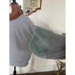Umgee ‎ USA Gray Top with Faux Fur Sleeves, Women's Relaxed Fit, Stylish Lounge Photo 1