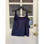 Lands' End | Navy Blue Square Neck Underwire Tankini | Size 14 adjustable straps Photo 7
