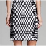 Diane Von Furstenberg  Laury Honeycomb Pencil Skirt Black White Mini Womens‎ 2 Photo 13