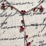 Cookie Lee Red Heart Vine Necklace With Matching Earrings Set Photo 0