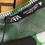 ZARA  Navy And Green One Shoulder Crop Top‎ Size Small Photo 5