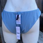 J.Crew Light Blue Curved Waist Cheeky Bikini Bottoms Size Small NWT Photo 1