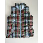 Lands' End Women's Blue Down Filled Plaid Turtleneck Puffer Vest S (6-8) (b20) Photo 2