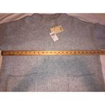 Elie Tahari Minimalist Blue Sweater Size L Lagenlook Side Slits Boxy Length Long Sleeve NEW Photo 4