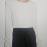 ALC Frank A.L.C. Darden Ruffle Cutt Top Ivory White Size 8 Photo 0