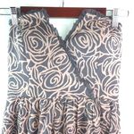 BCBG Paris S Silk Halter Formal Abstract Roses Pattern Maxi Dress in Gray Pink Photo 0
