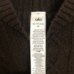 Alo Yoga  Cable Knit Cropped Winter Bliss Turtleneck Long Sleeve Expresso XS Photo 7