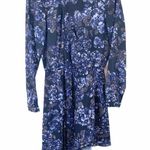 Parker New York Asymmetrical Dress Blue Bonnet Size Small Faux Wrap Ruffle NWT Photo 2