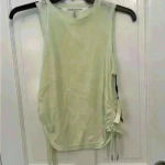 Calvin Klein Performance Mint Green Ruched Sides Thermal Tank NWT Photo 1