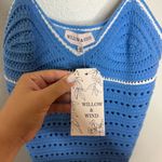 Willow & Wind Blue White Crochet Mini Sun Dress Size M Photo 5